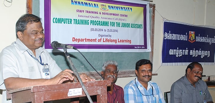 அண்ணாமலைப் பல்கலையில், இளநிலை உதவியாளர்களுக்கு கணினி பயிற்சி